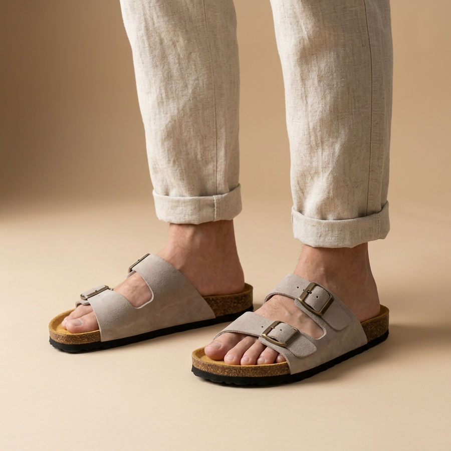 Sandales Homme Canadian John Nubuck – Made in Spain 🇪🇸 – Beige