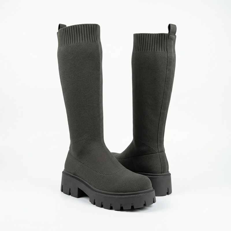 Bottes chaussette femme kaki – Importées d’Espagne  🇪🇸