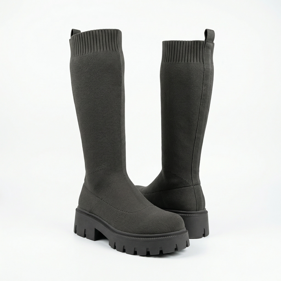 Bottes chaussette femme kaki – Importées d’Espagne  🇪🇸