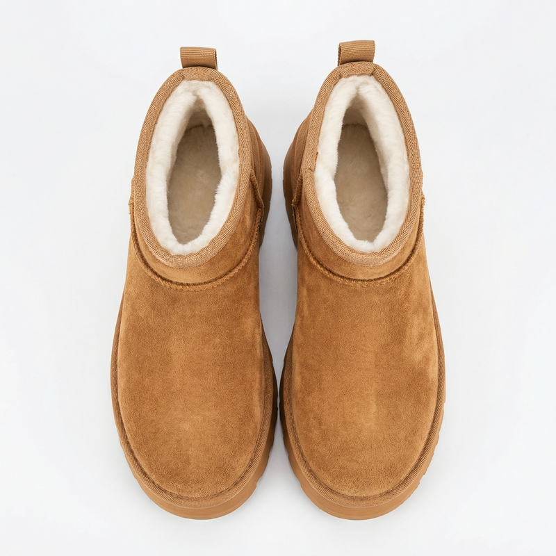 Bottines fourrées camel femme –  Importées d’Espagne 🇪🇸