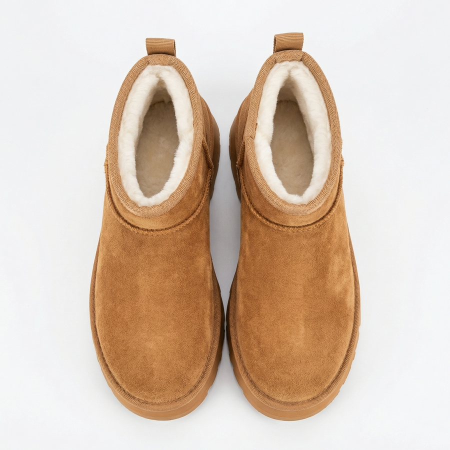 Bottines fourrées camel femme –  Importées d’Espagne 🇪🇸
