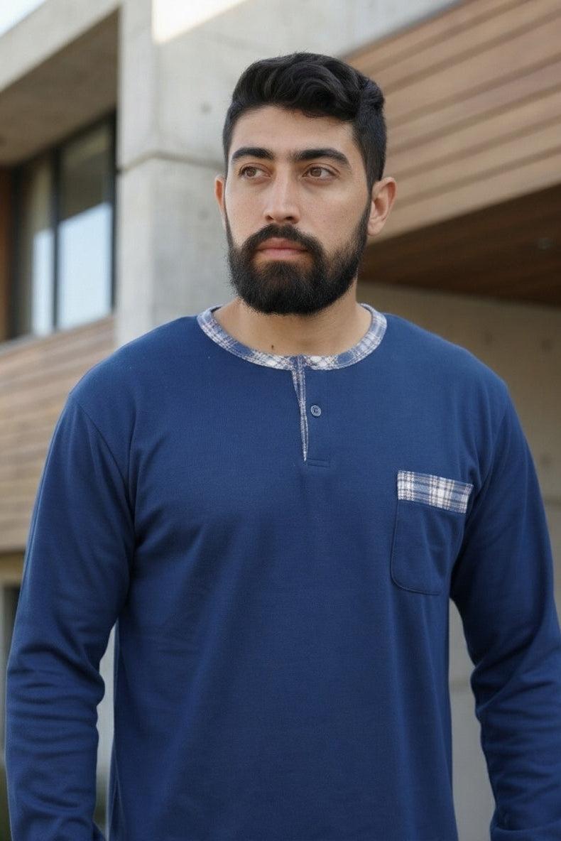 Pyjama Homme Hiver  Carreaux – Coton Premium (KF 47)