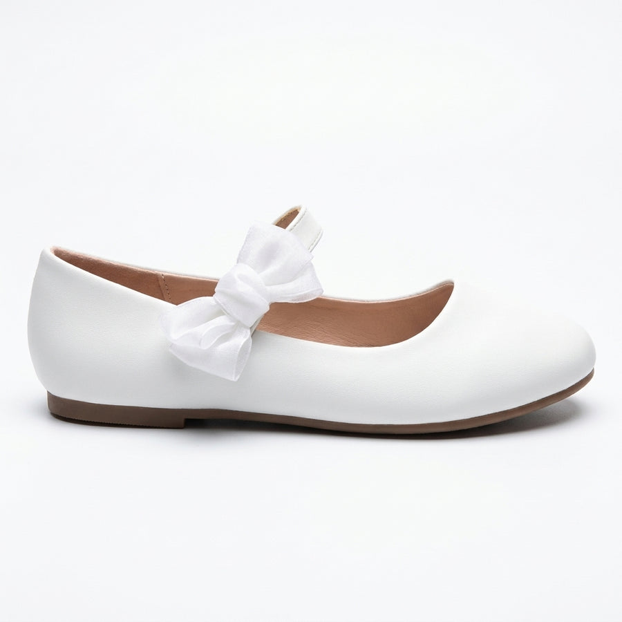 Ballerines Fille Mary Jane à Nœud – Bubble Kids – Importées d’Espagne 🇪🇸 – Blanc