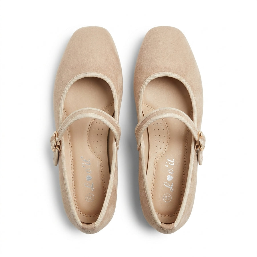 Ballerines Babies Femme Suédine – Beige