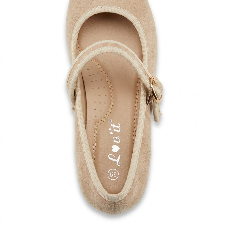 Ballerines Babies Femme Suédine – Beige