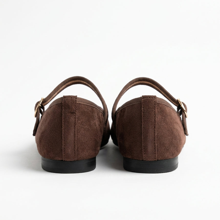 Ballerines Babies Femme Suédine – Marron Chocolat