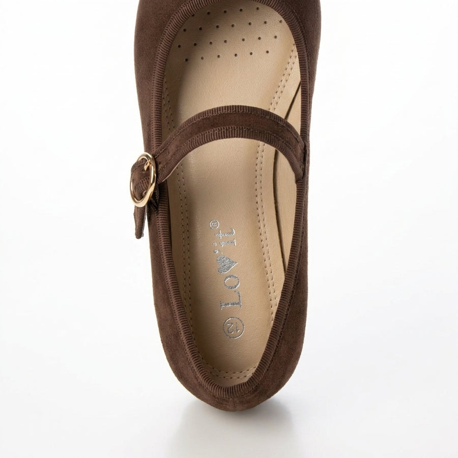 Ballerines Babies Femme Suédine – Marron Chocolat