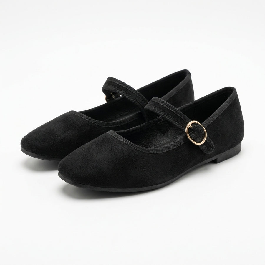 Ballerines Babies Femme Suédine – Noir