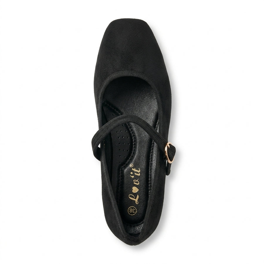 Ballerines Babies Femme Suédine – Noir