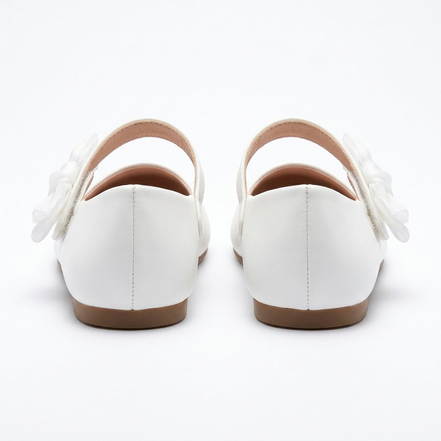 Ballerines Fille Mary Jane à Nœud – Bubble Kids – Importées d’Espagne 🇪🇸 – Blanc