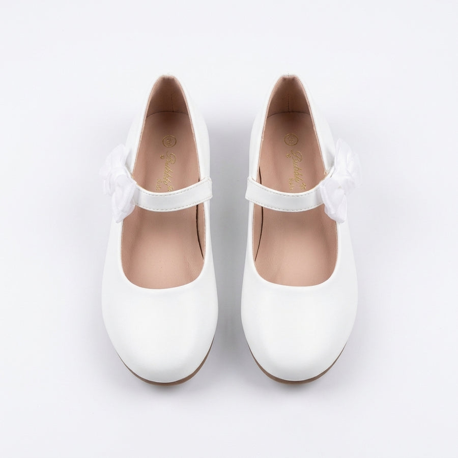 Ballerines Fille Mary Jane à Nœud – Bubble Kids – Importées d’Espagne 🇪🇸 – Blanc