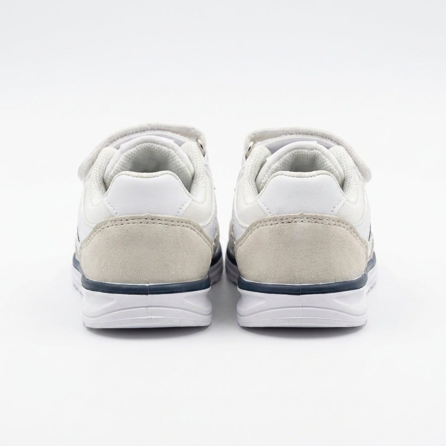 Baskets Bébé Garçon Scratch – BONINO – Importées d’Espagne 🇪🇸 – Blanc & Beige