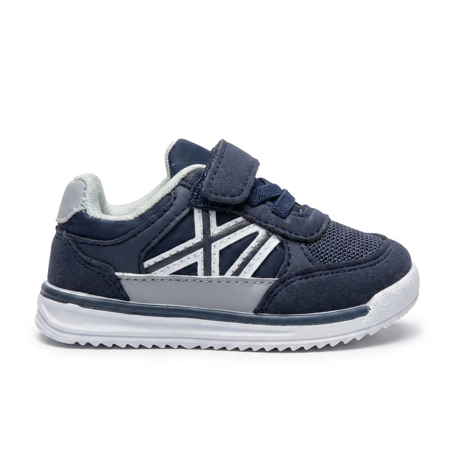 Baskets Bébé Garçon Scratch – BONINO – Importées d’Espagne 🇪🇸 – Bleu Marine