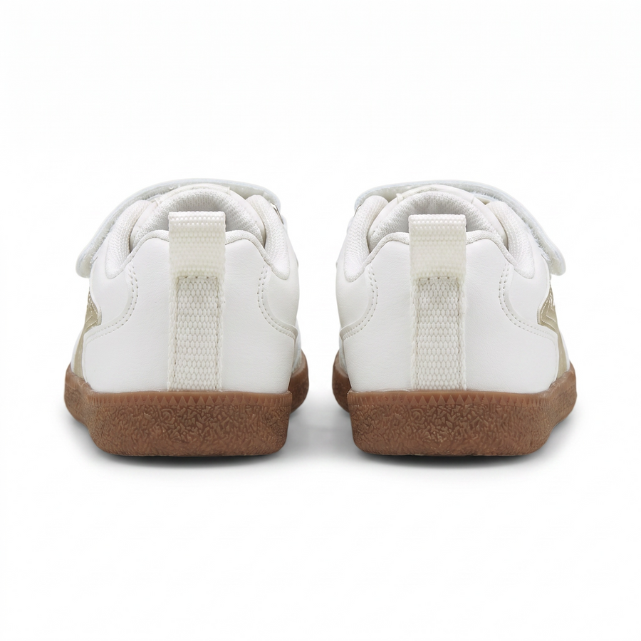 Baskets Enfant Scratch – Bubble – Importées d’Espagne 🇪🇸 – Blanc & Doré