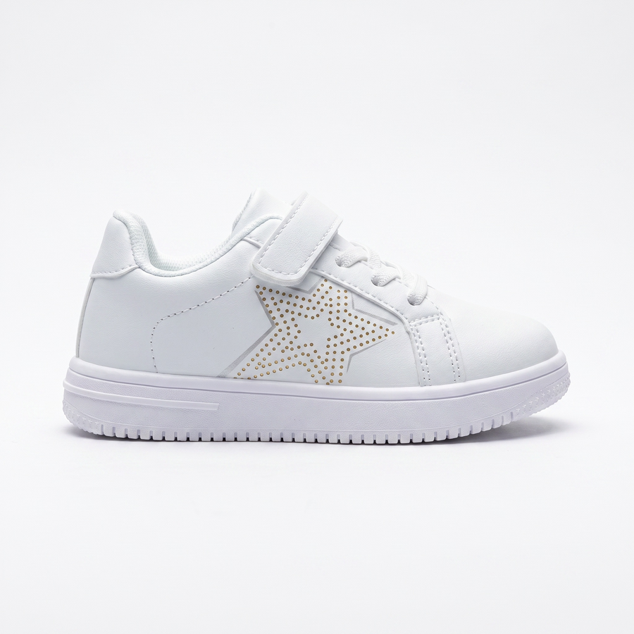 Baskets Enfant LED Étoile Court – Importées d’Espagne 🇪🇸 – Blanc