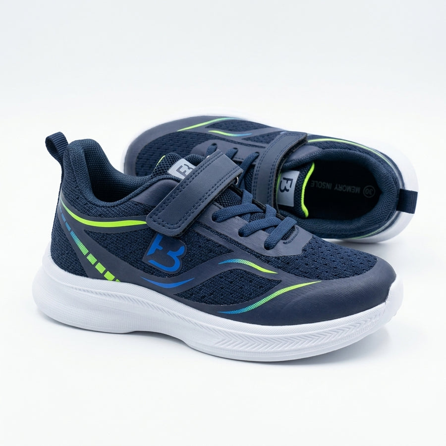Baskets Enfant Running Memory Scratch – Importées d’Espagne 🇪🇸 – Bleu Marine