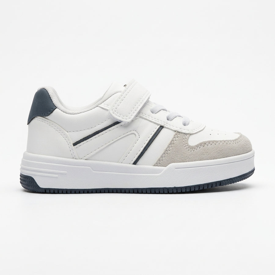 Boys' Velcro Sneakers – BUBBLE KIDS – White