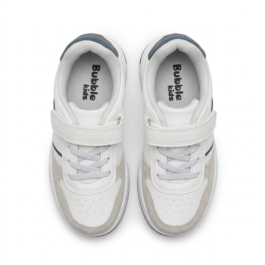 Boys' Velcro Sneakers – BUBBLE KIDS – White
