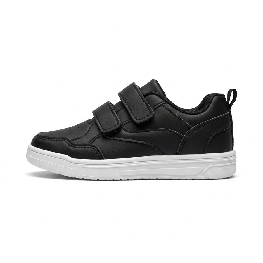 Baskets Enfant Unisexes Double Scratch – Importées d’Espagne 🇪🇸 – Noir & Blanc