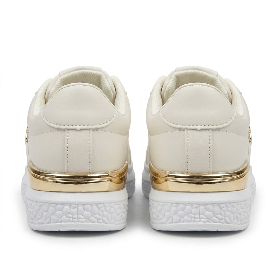 Baskets Fille à Lacets – Importées d’Espagne 🇪🇸 – Blanc Cassé