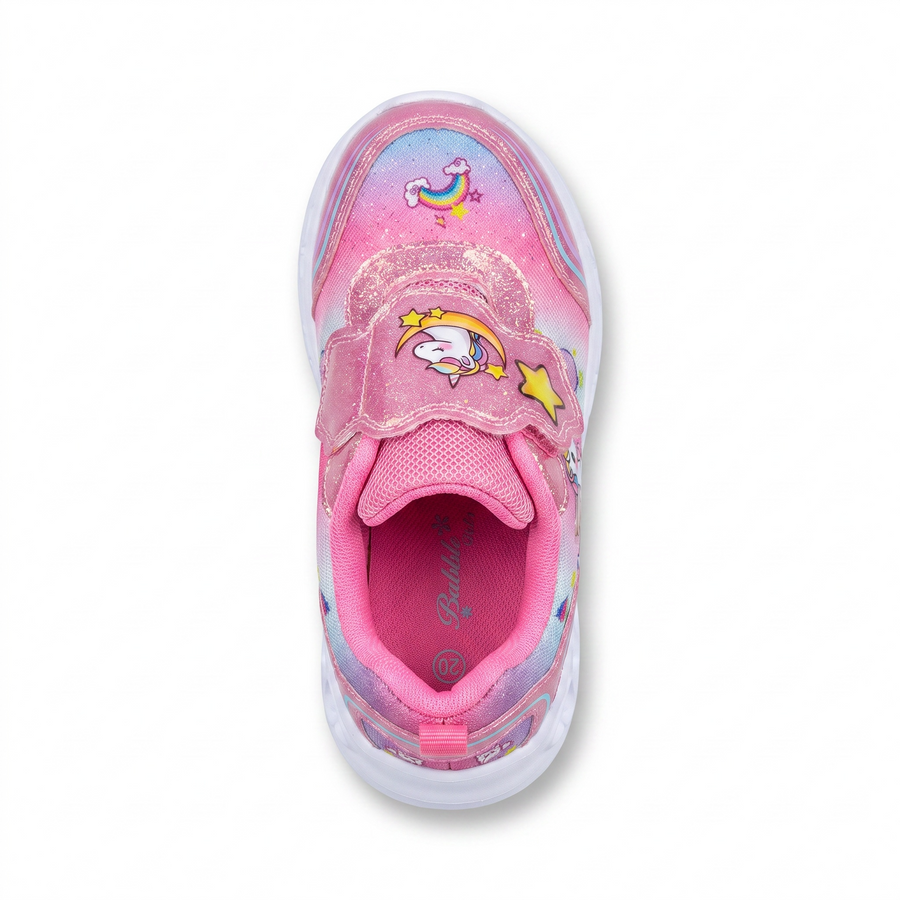 Baskets Fille LED Lumineuses Licorne – Bubble – Importées d’Espagne 🇪🇸 – Rose