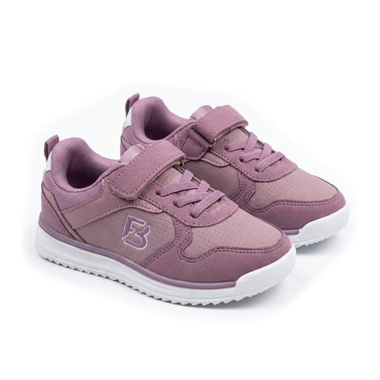 Paire de baskets fille à scratch mauve – BOMBAS Maroc