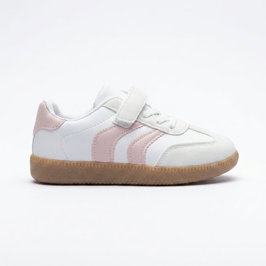 Baskets Fille Terrace Scratch – Bubble – Importées d’Espagne 🇪🇸 – Blanc & Rose