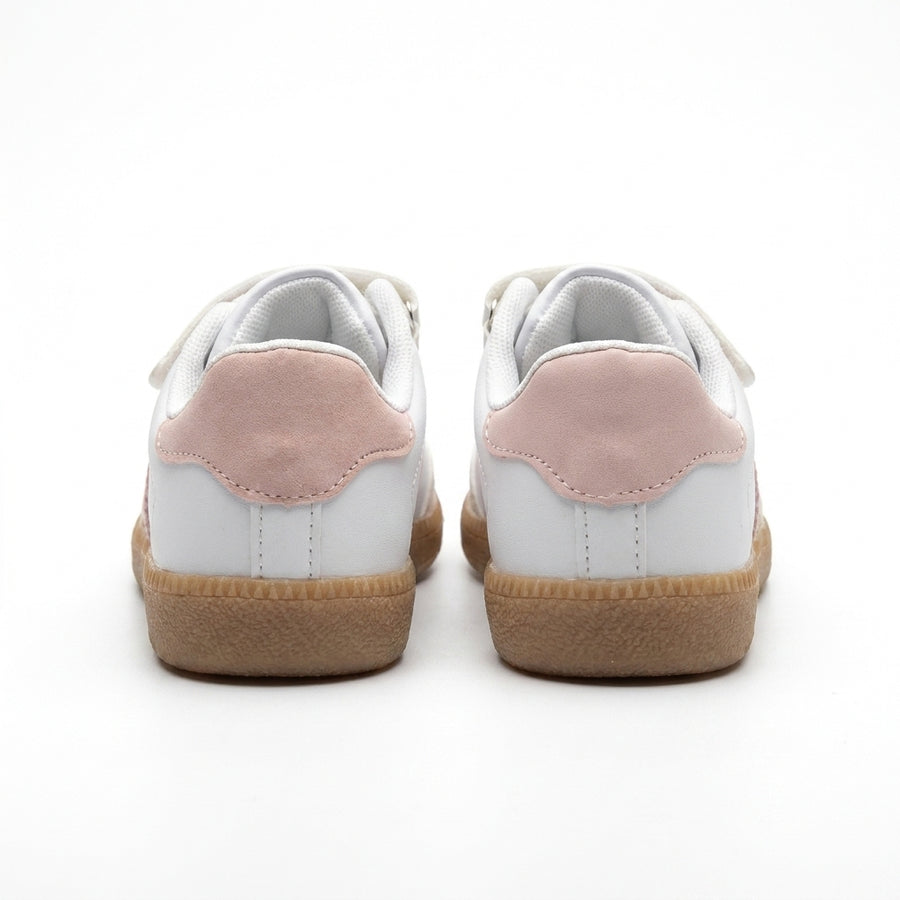 Baskets Fille Terrace Scratch – Bubble – Importées d’Espagne 🇪🇸 – Blanc & Rose
