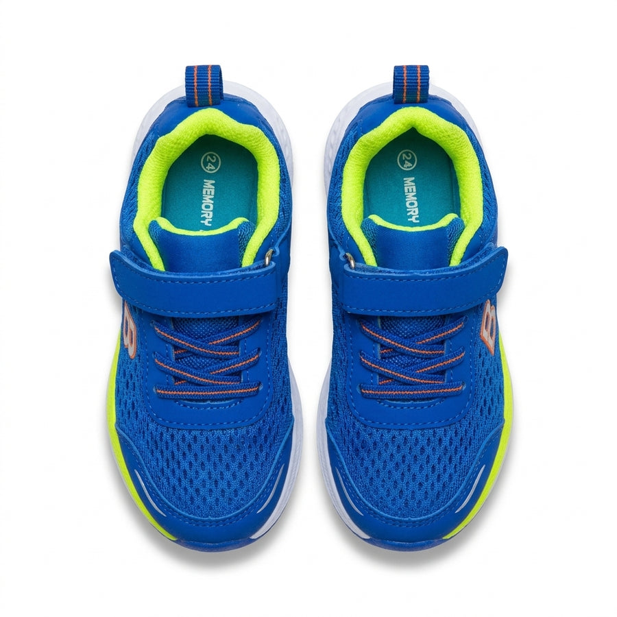 Baskets Garçon Running Scratch – Importées d’Espagne 🇪🇸 –  Vert Fluo & Bleu