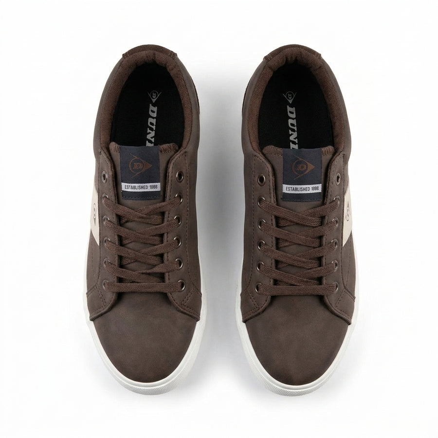 Baskets Homme Dunlop Marron & Beige – Importées d’Espagne 🇪🇸