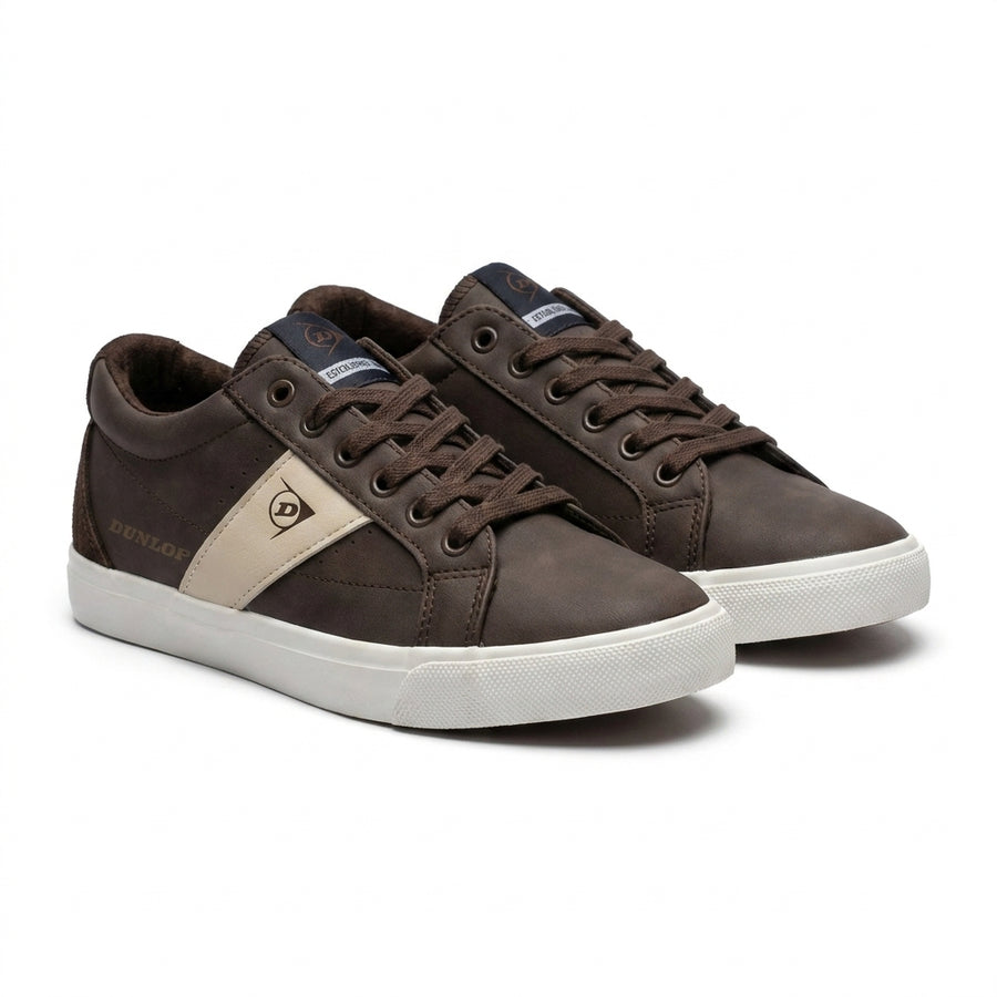 Baskets Homme Dunlop Marron & Beige – Importées d’Espagne 🇪🇸