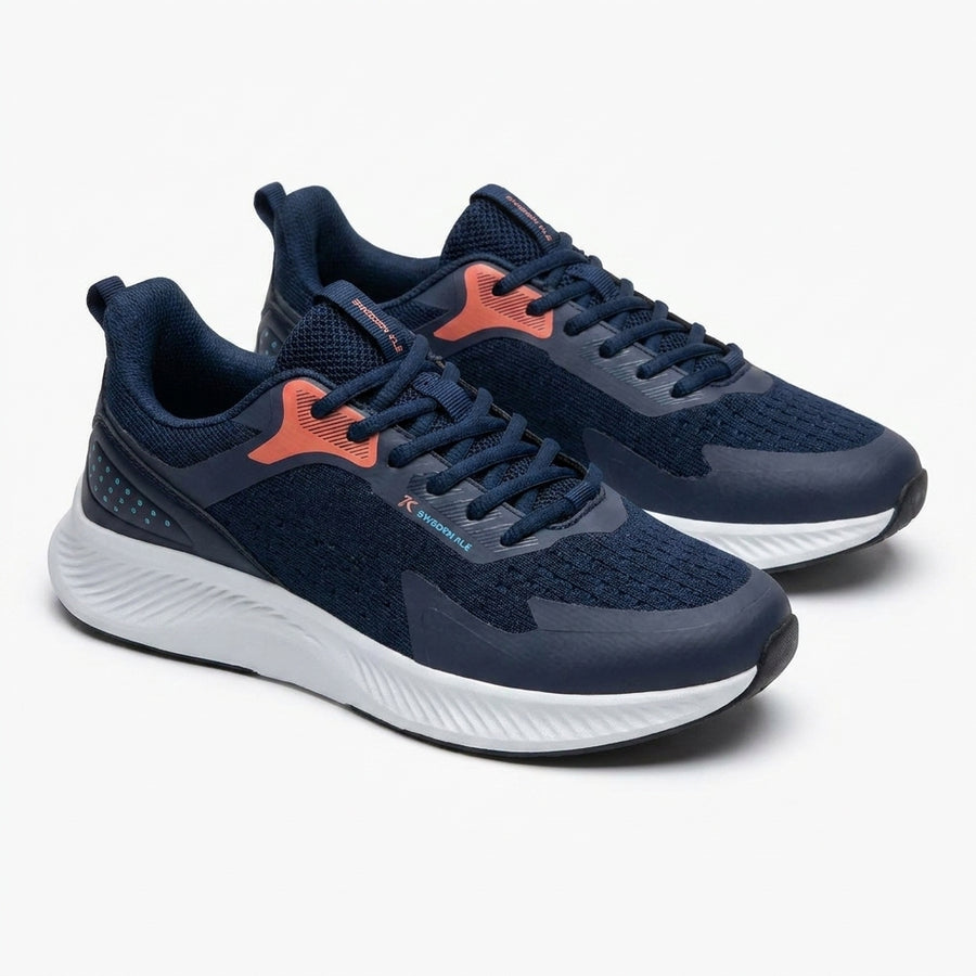 Baskets Homme Sweden KLE Bleu Marine & Corail – Importées d’Espagne 🇪🇸