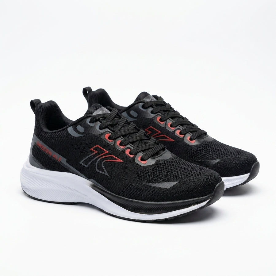 Baskets Homme Sweden KLE Noir & Rouge – Importées d’Espagne 🇪🇸