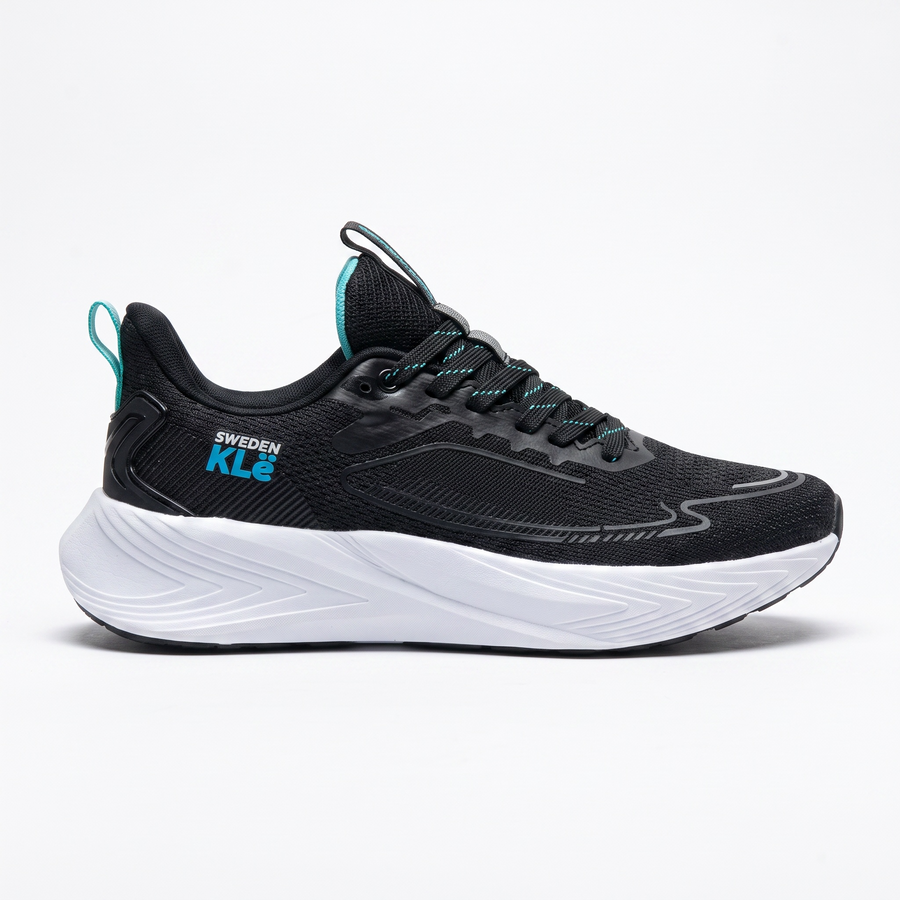 Baskets Homme Sweden KLE Noir & Turquoise – Importées d’Espagne 🇪🇸