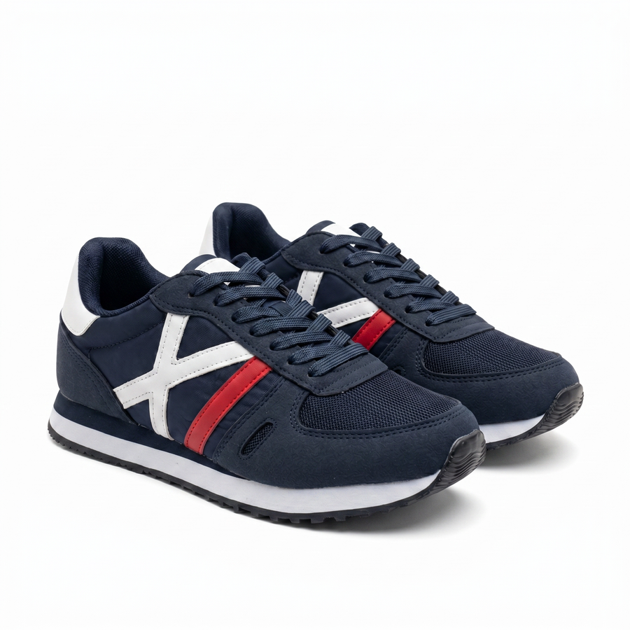 Baskets Homme Urban Runner – Importées d’Espagne 🇪🇸 – Navy & Rouge