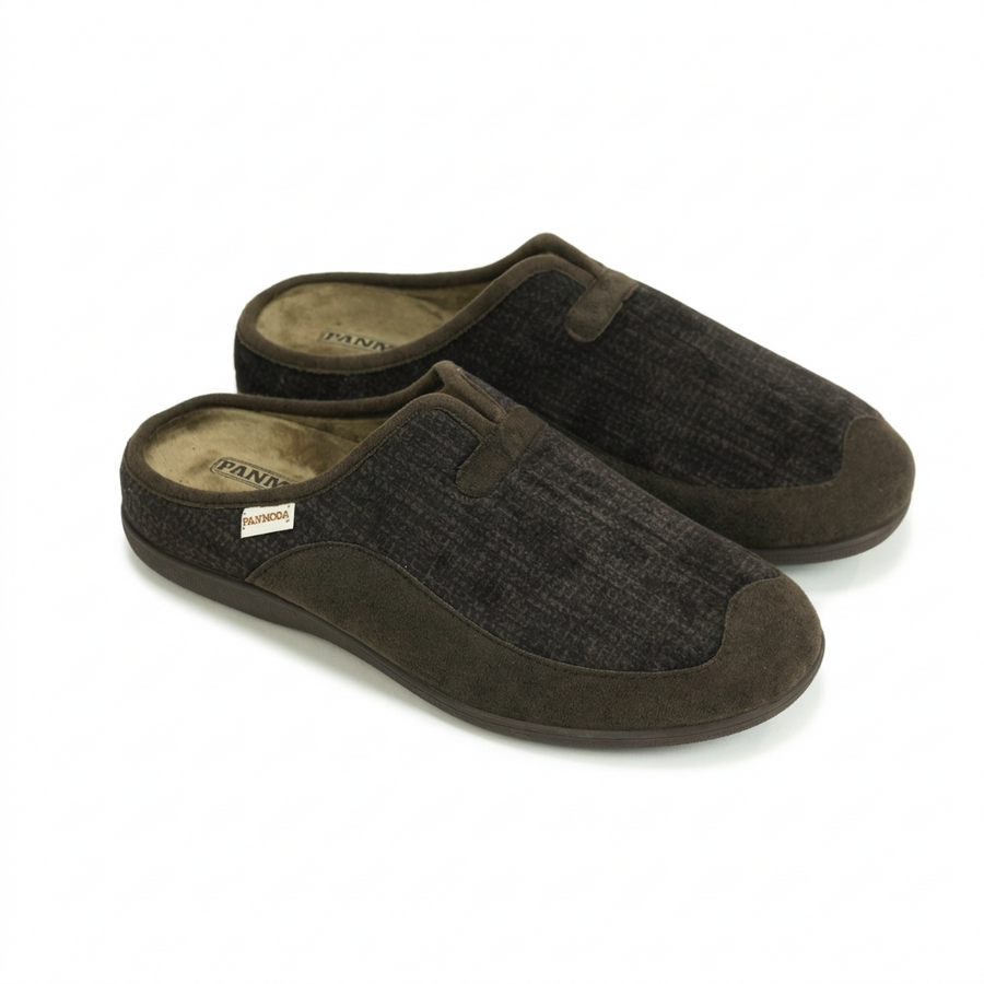 Pantoufles Homme Hiver Marron Texturé – Importé d’Espagne | PN247581