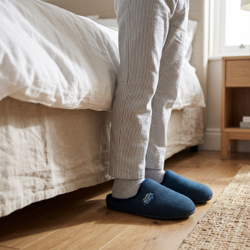 Pantoufles Garçon d’Hiver Bleu Marine – Made in Spain 🇪🇸