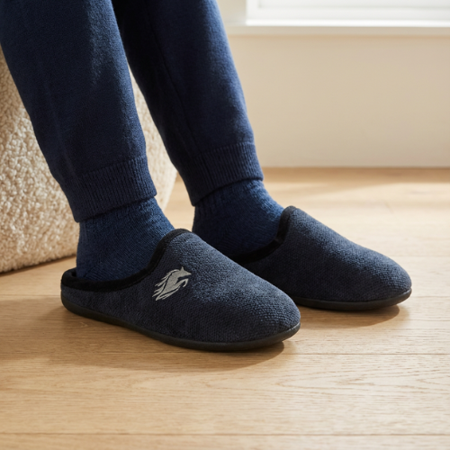 Pantoufles Garçon d’Hiver Gris Anthracite – Made in Spain 🇪🇸