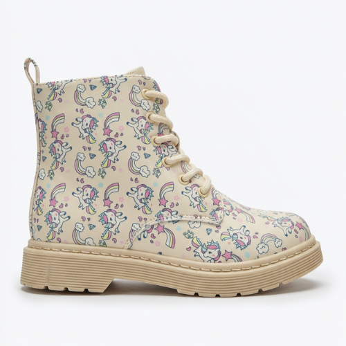 Bottines Fille Motif Licorne – Importées d’Espagne 🇪🇸