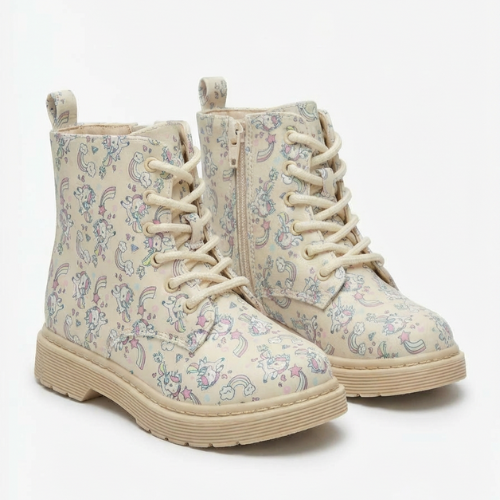 Bottines Fille Motif Licorne – Importées d’Espagne 🇪🇸