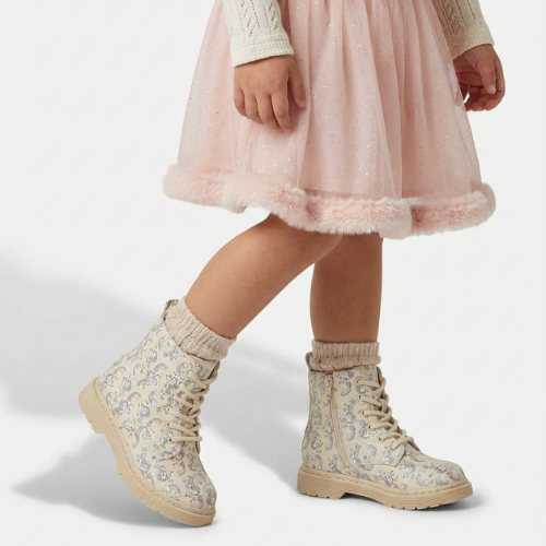 Bottines Fille Motif Licorne – Importées d’Espagne 🇪🇸