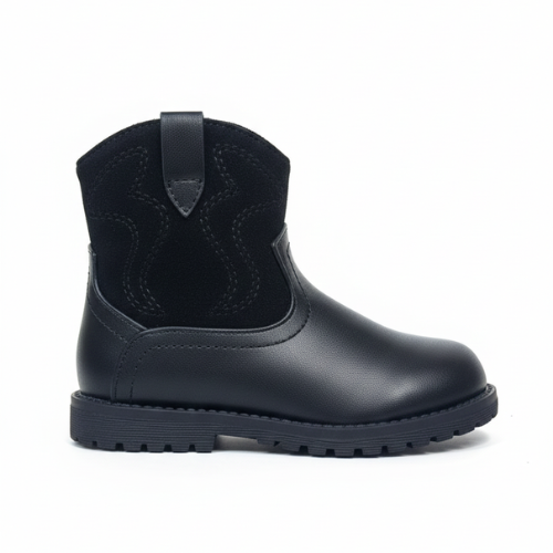 Bottines Fille Noires – Style Western – Importées d’Espagne 🇪🇸
