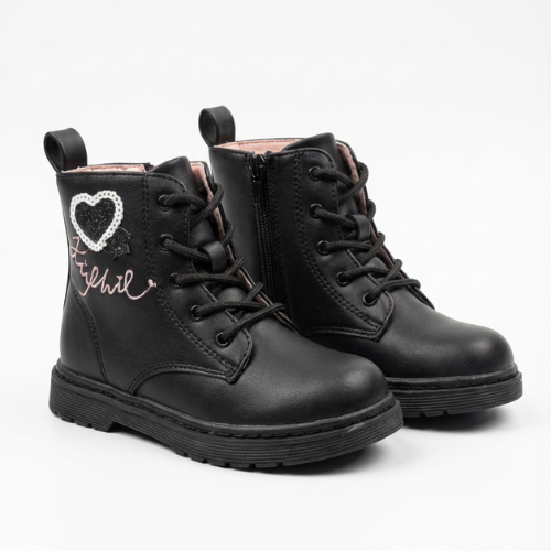 Bottines Cœur Brodé – Importées d’Espagne 🇪🇸