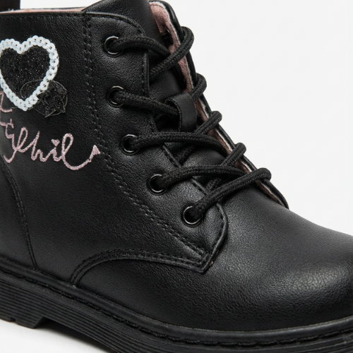 Bottines Cœur Brodé – Importées d’Espagne 🇪🇸