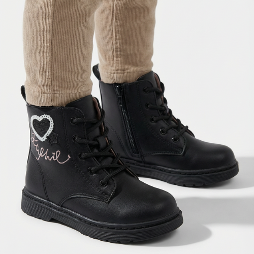 Bottines Cœur Brodé – Importées d’Espagne 🇪🇸