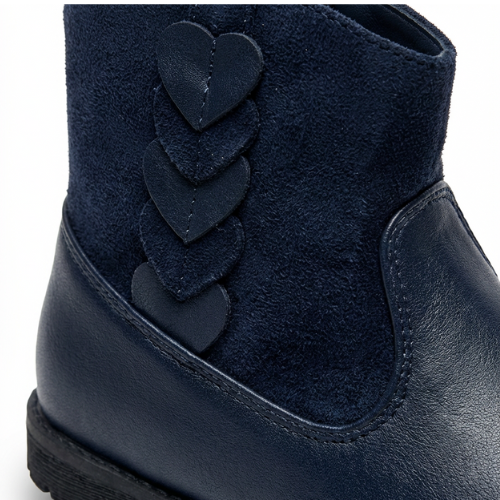 Bottines Fille Bleu Marine Élégantes – Importées d’Espagne 🇪🇸