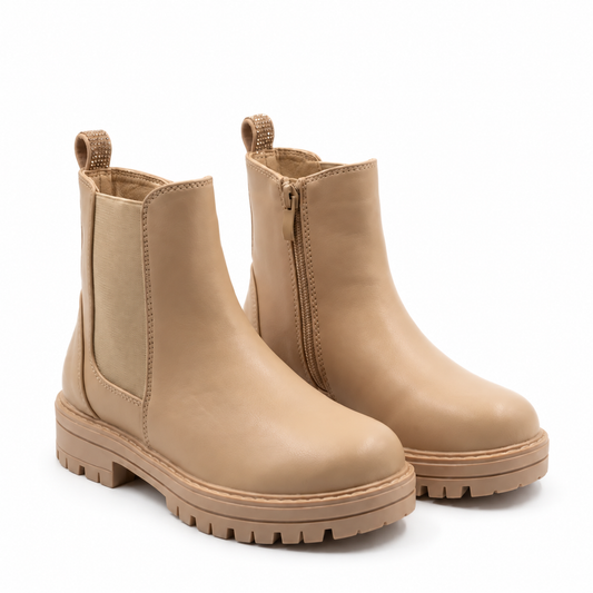 Bottines Chelsea Beige – Bombas Maroc