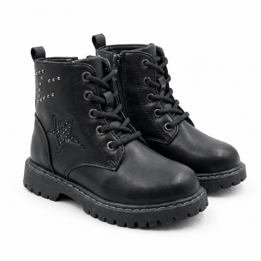 Bottines Étoile Glitter Noir – Bombas Maroc