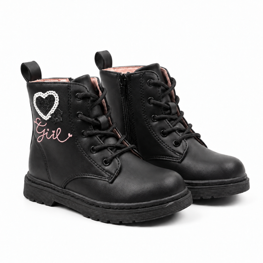 Bottines Cœur Brodé – Bombas Maroc