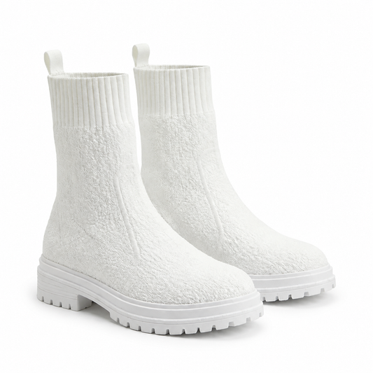 Bottines Femme Blanches Style Chaussette – Bombas Maroc